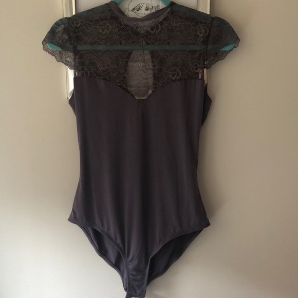 Adore Me Tops Light Greysilvery Body Suit Poshmark